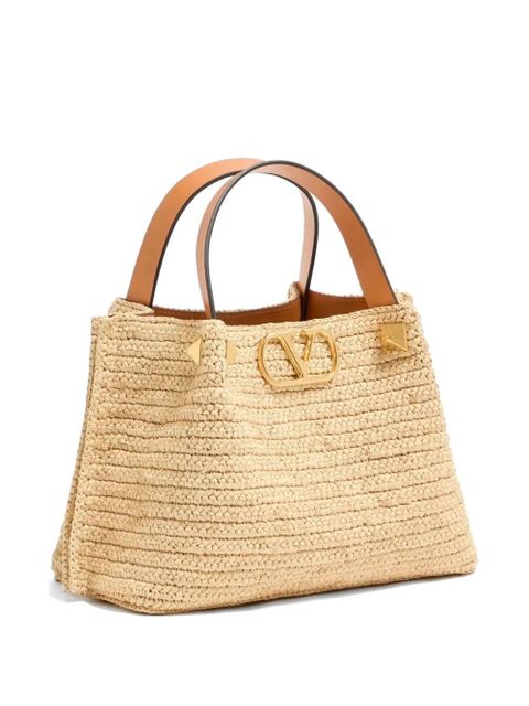 Valentino Garavani logo-plaque tote bag - Neutrals - zdjęcie produktu nr 1
