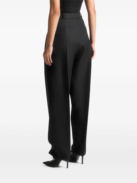 Manière De Voir Sophie twist-detail pleat trousers - Black