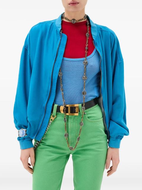 Versace zip-up bomber jacket - Blue