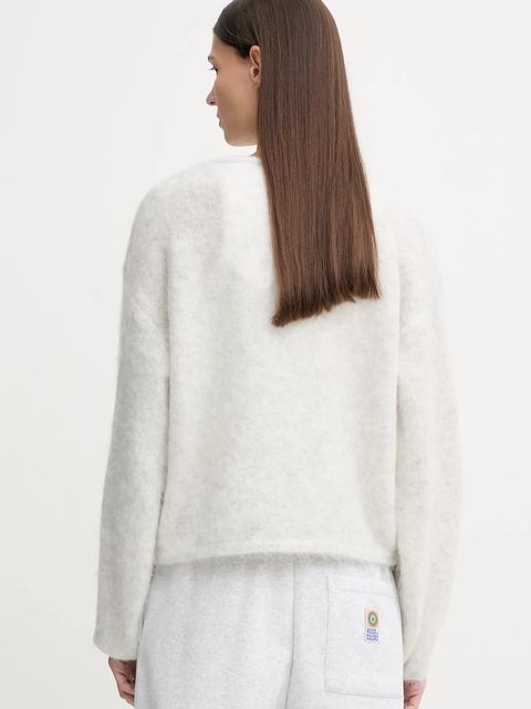 American Vintage sweter z dodatkiem wełny damski kolor szary lekki NUN18D - zdjęcie produktu nr 2