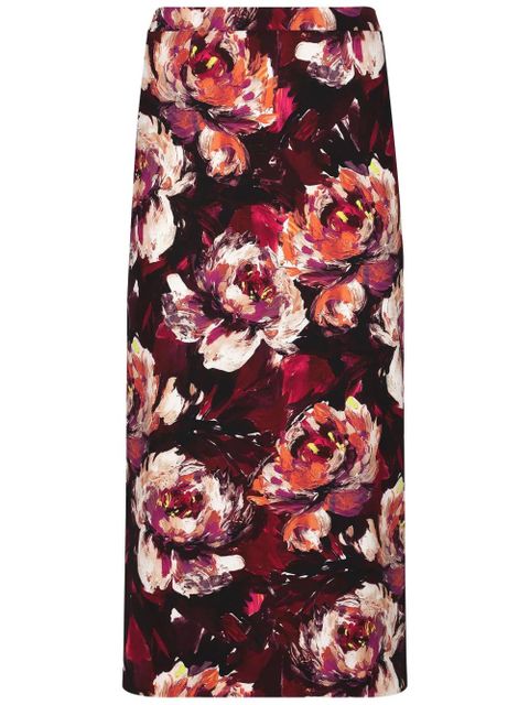 Dolce & Gabbana peony-print pencil skirt - Red - zdjęcie produktu nr 1