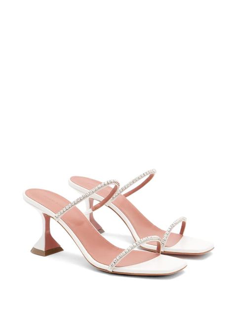 Amina Muaddi 70mm Gilda mules - White - zdjęcie produktu nr 2