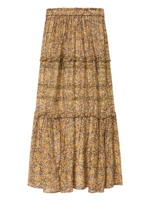 MARANT ÉTOILE Volomia ruffled maxi skirt - Brown - zdjęcie produktu nr 1