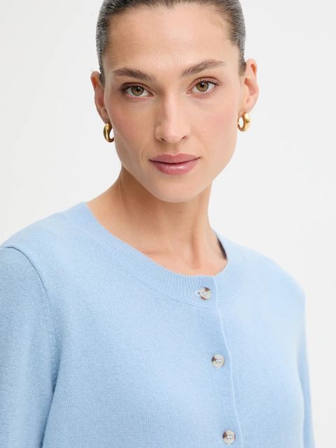 Answear.LAB kardigan z wełny merino damski kolor niebieski lekki