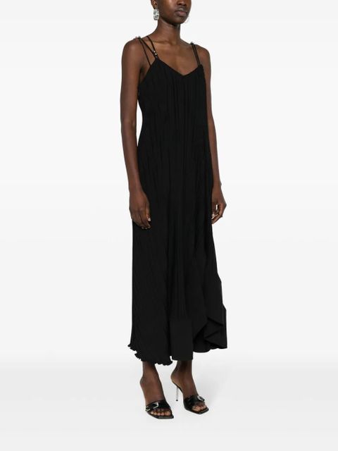 Lanvin asymmetric-hem pleated dress - Black