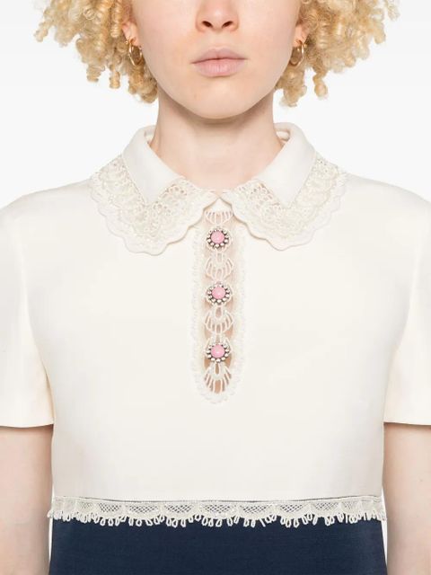 Valentino Garavani colourblock mini dress - White