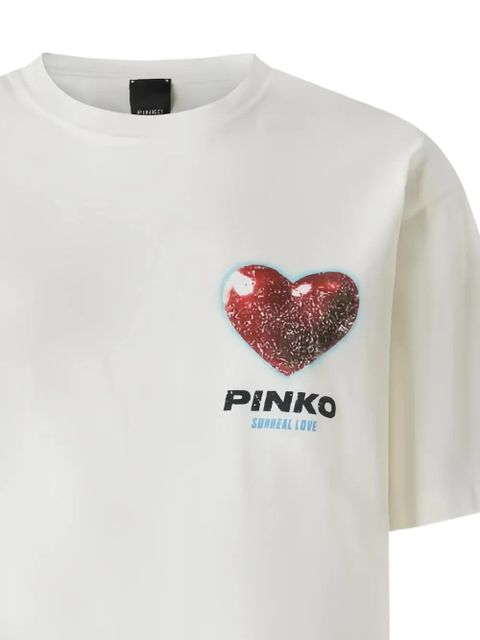 PINKO heart-print T-shirt - White - zdjęcie produktu nr 2