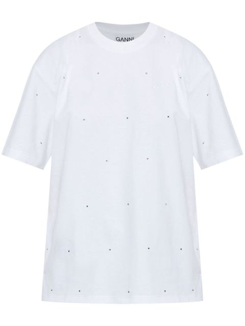 GANNI crystal-embellished T-shirt - White - zdjęcie produktu nr 1
