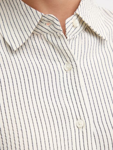 United Colors of Benetton koszula damska kolor beżowy regular z kołnierzykiem klasycznym 570QDQ0AL