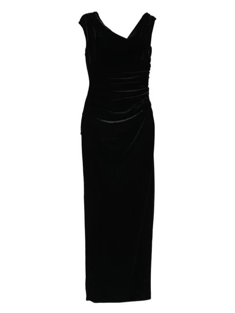 SIR. Ettore draped velvet dress - Black - zdjęcie produktu nr 1