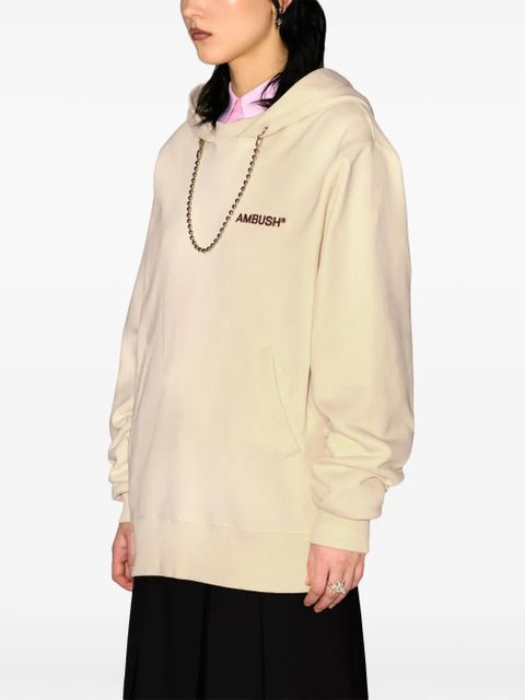 AMBUSH ball chain-detail hoodie - Neutrals