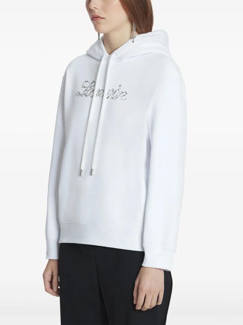 Lanvin sequinned-logo hoodie - White - zdjęcie produktu nr 2