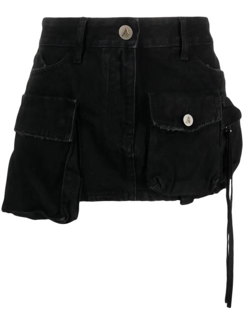 The Attico Fay cargo denim miniskirt - Black - zdjęcie produktu nr 1