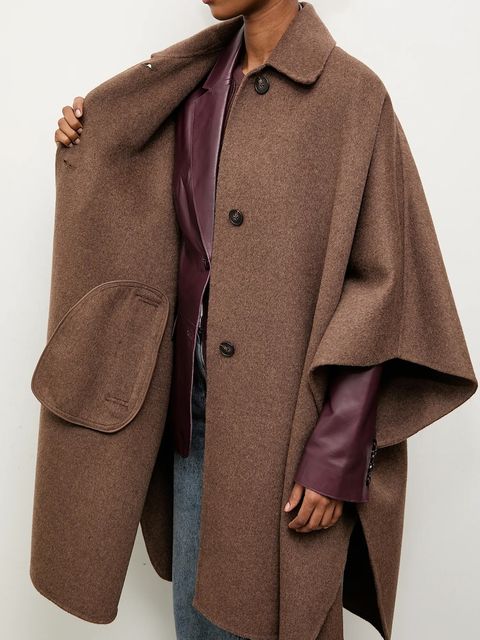 Answear.LAB płaszcz wełniany kolor brązowy