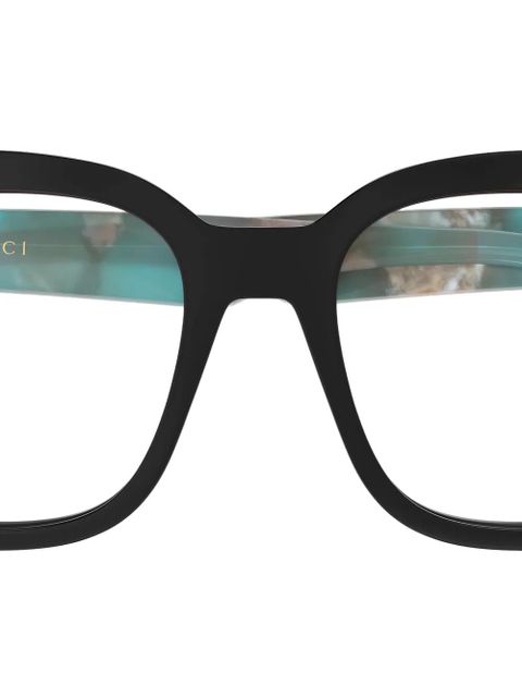 Gucci Eyewear logo square-frame glasses - Black - zdjęcie produktu nr 2