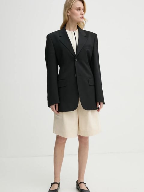 Filippa K szorty lniane damskie kolor beżowy gładkie high waist 31114 - zdjęcie produktu nr 2