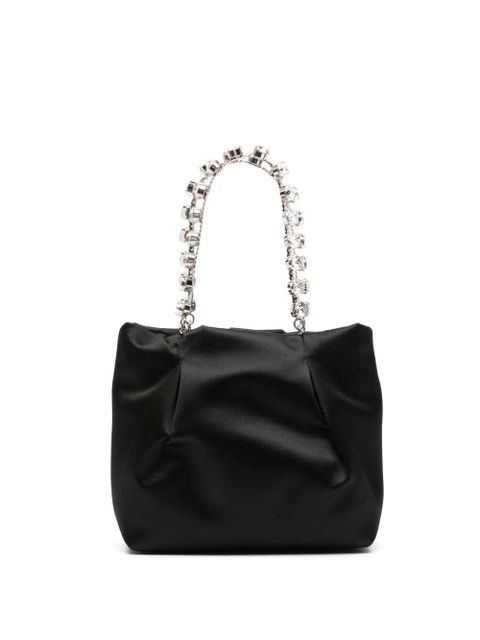 Aquazzura crystal-embellished satin tote bag - Black - zdjęcie produktu nr 1