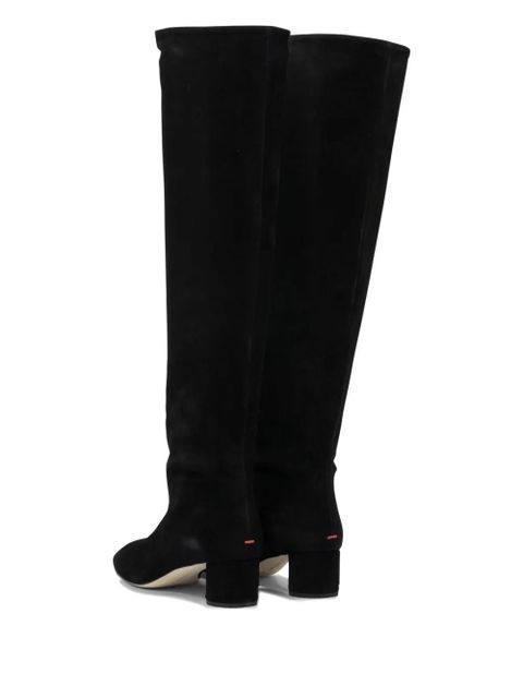 Aeyde 55mm Willa suede block-heel boots - Black