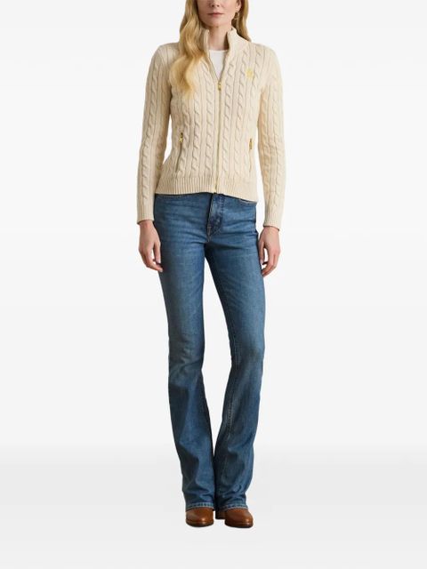 Lauren Ralph Lauren cable-knit zipped jacket - Neutrals - zdjęcie produktu nr 2
