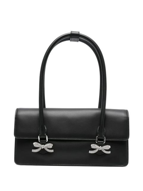 Self-Portrait crystal-bow top-handle bag - Black - zdjęcie produktu nr 1