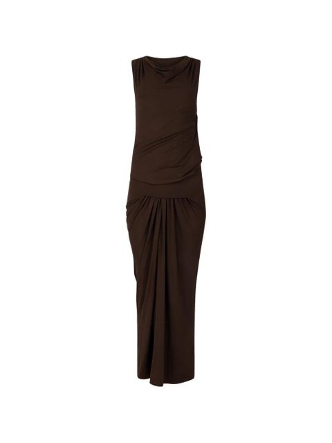 ENTIRE STUDIOS draped cowl-neck sleveless dress - Brown - zdjęcie produktu nr 1