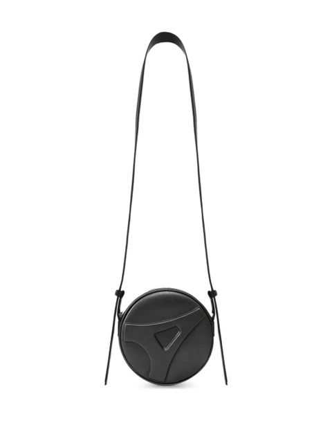 Manière De Voir logo-detail round crossbody bag - Black - zdjęcie produktu nr 1