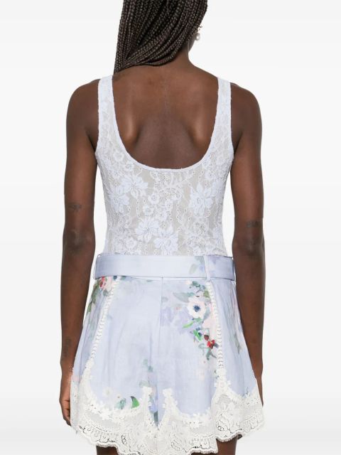ZIMMERMANN lace scoop bodysuit - Blue