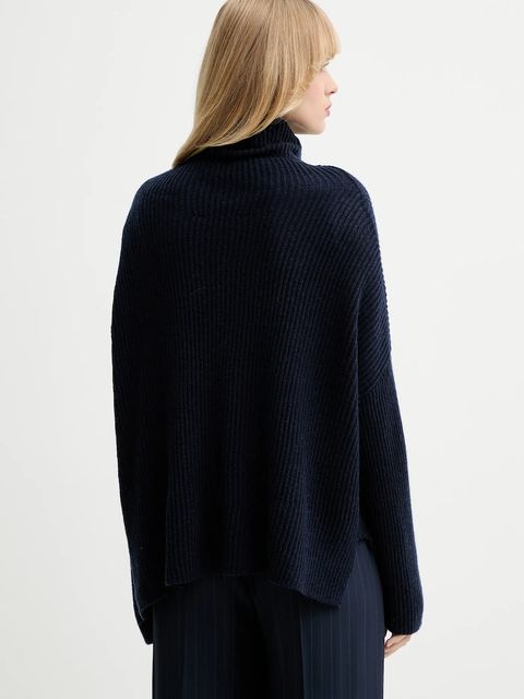 MAX&Co. sweter kaszmirowy damski kolor granatowy lekki z golfem 2528366044200 - zdjęcie produktu nr 2