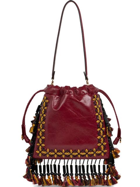 ETRO Small Kalispera leather bucket bag - Red