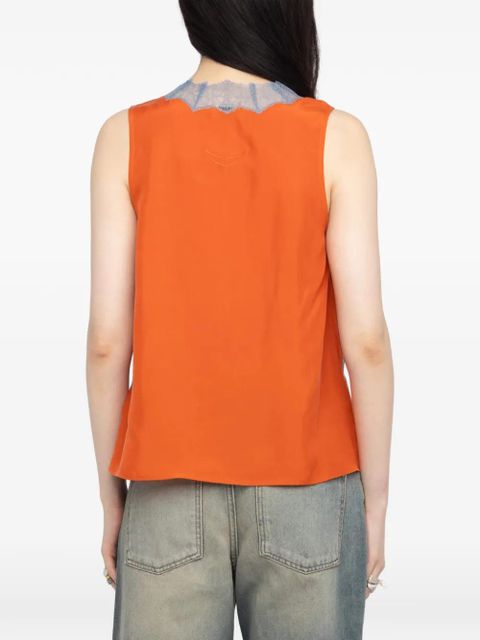 Zadig&Voltaire V-neck top - Orange