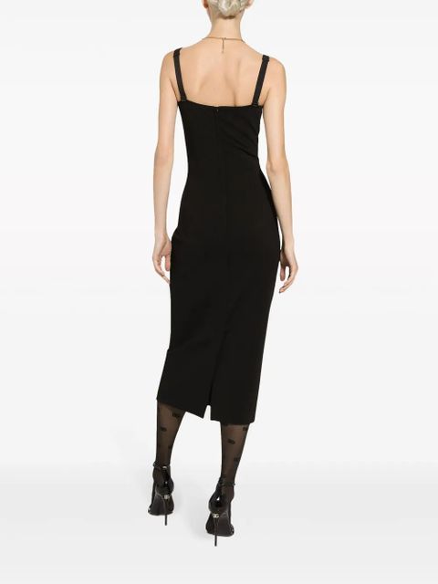 Dolce & Gabbana Milano-stitch midi dress - Black