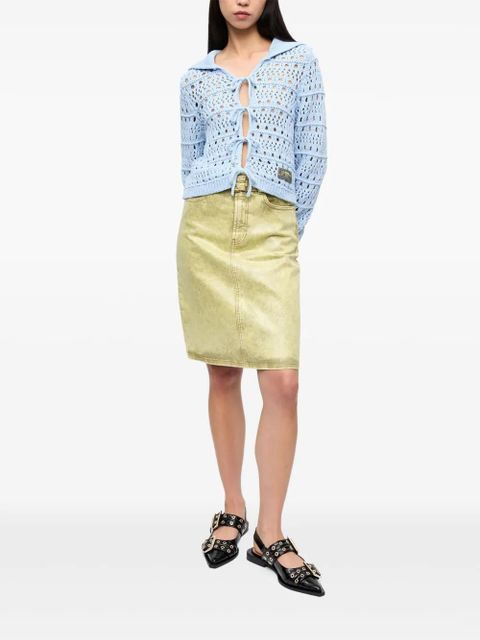 GANNI open-knit cardigan - Blue - zdjęcie produktu nr 2