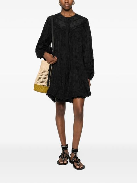 ISABEL MARANT Zame long-sleeved mini dress - Black - zdjęcie produktu nr 2