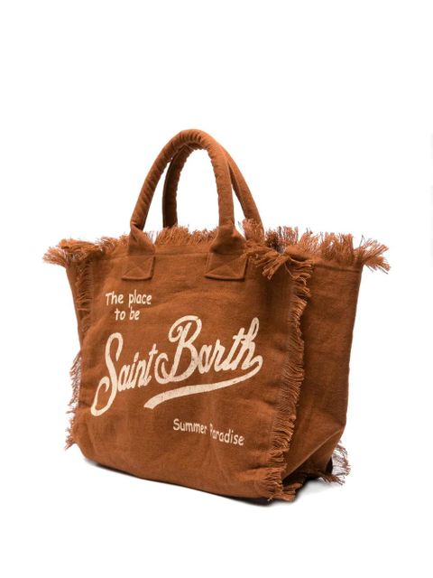 MC2 Saint Barth Vanity fringed tote 0bag - Brown