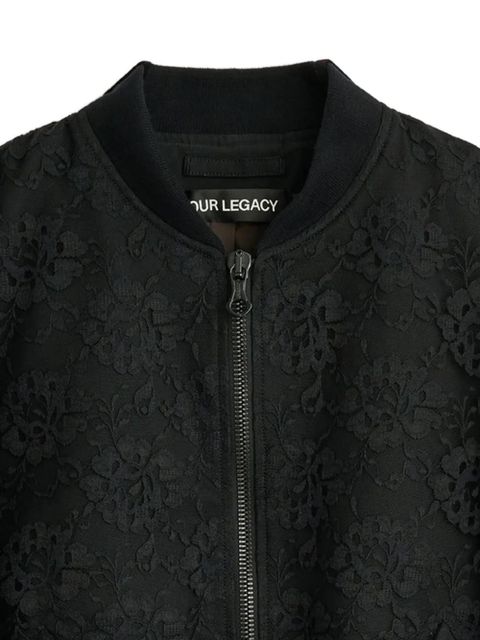 OUR LEGACY Stage lace-panelled bomber jacket - Black