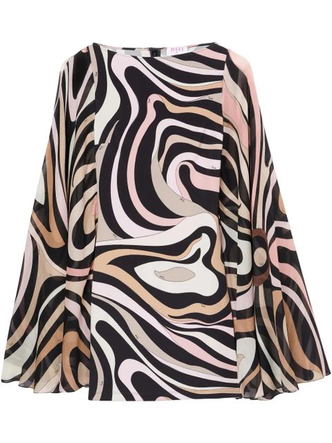 PUCCI marmo-print silk dress - Black - zdjęcie produktu nr 1