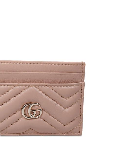 Gucci quilted logo card holder - Pink