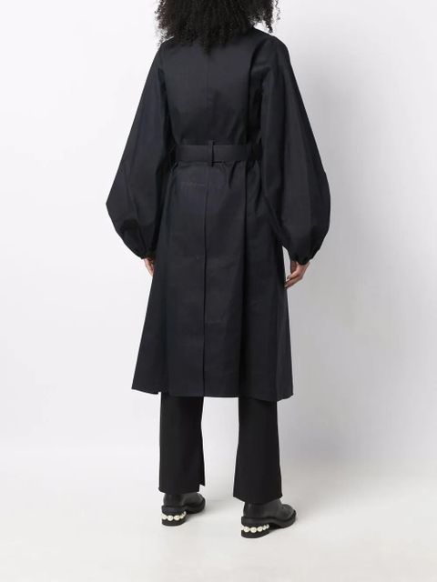 Cecilie Bahnsen Helen belted puff-sleeve trench coat - Black
