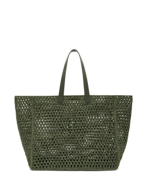 ANINE BING Rio logo appliqué tote bag - Green