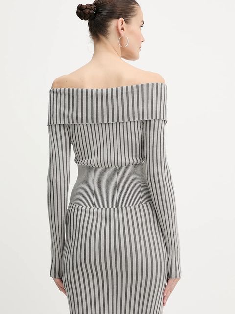 Guess sukienka KATHRYN kolor szary mini dopasowana W5YK28 Z30I2 - zdjęcie produktu nr 2