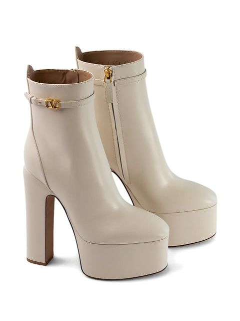 Valentino Garavani platform-sole boots - Neutrals