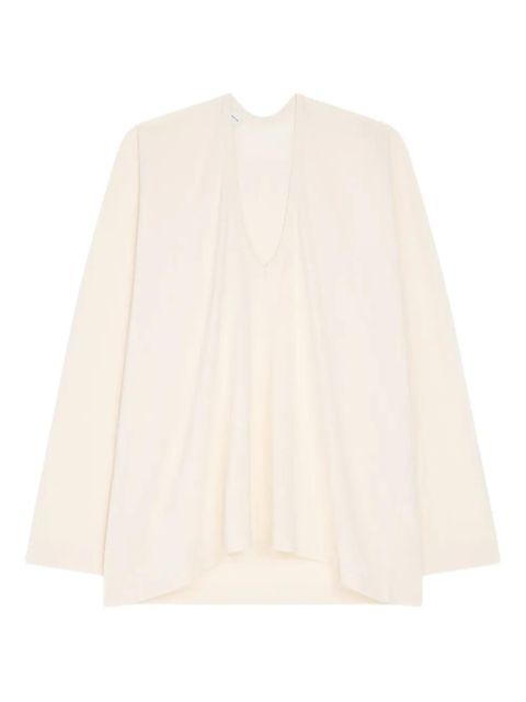 DRIES VAN NOTEN V-neck cotton tee - Neutrals - zdjęcie produktu nr 1