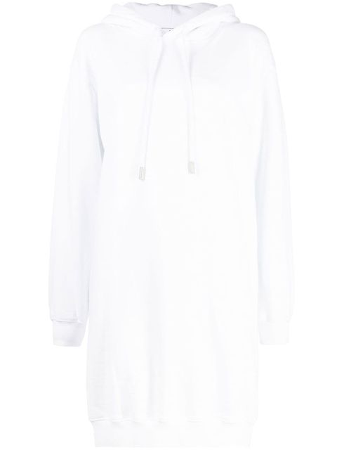 Off-White diag-print cotton hoodie dress