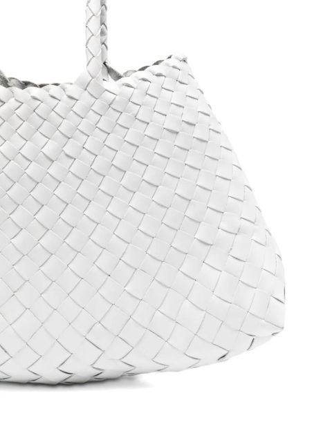 DRAGON DIFFUSION woven leather tote bag - White