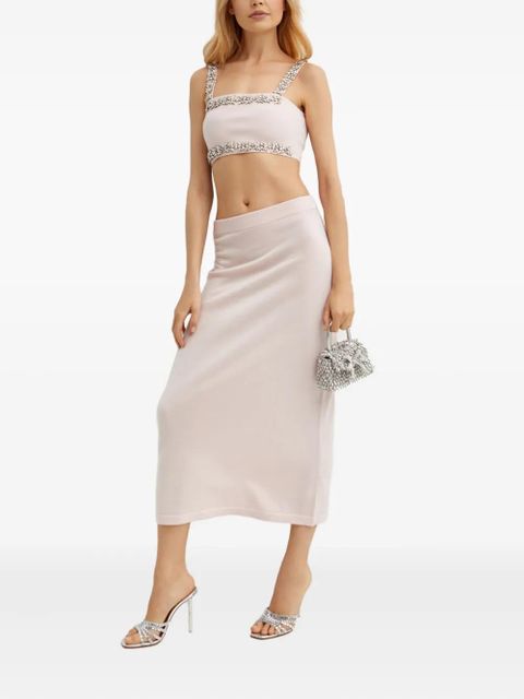 ZIMMERMANN square-neck crystal-embellished top - Pink