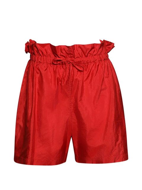Jil Sander ruffled drawstring shorts - Red - zdjęcie produktu nr 1