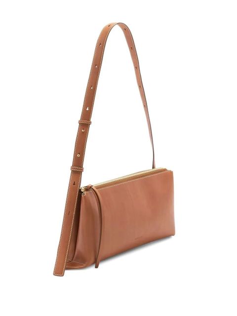 Jil Sander debossed-logo shoulder bag - Brown - zdjęcie produktu nr 2