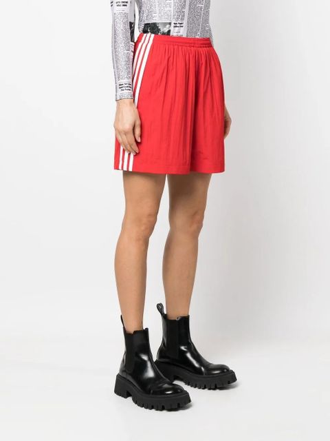 Balenciaga x Adidas logo-print track shorts - Red