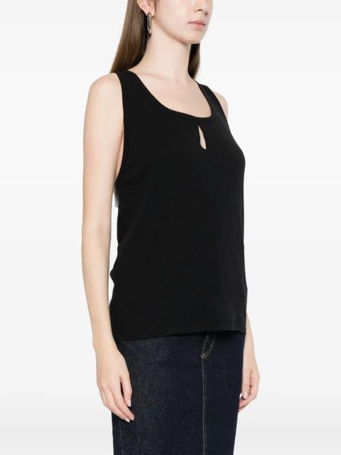 Victoria Beckham pleated-back tank top - Black
