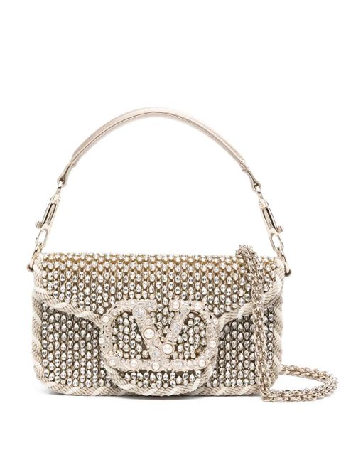 Valentino Garavani Locò crystal-embellished top-handle bag - Green - zdjęcie produktu nr 1
